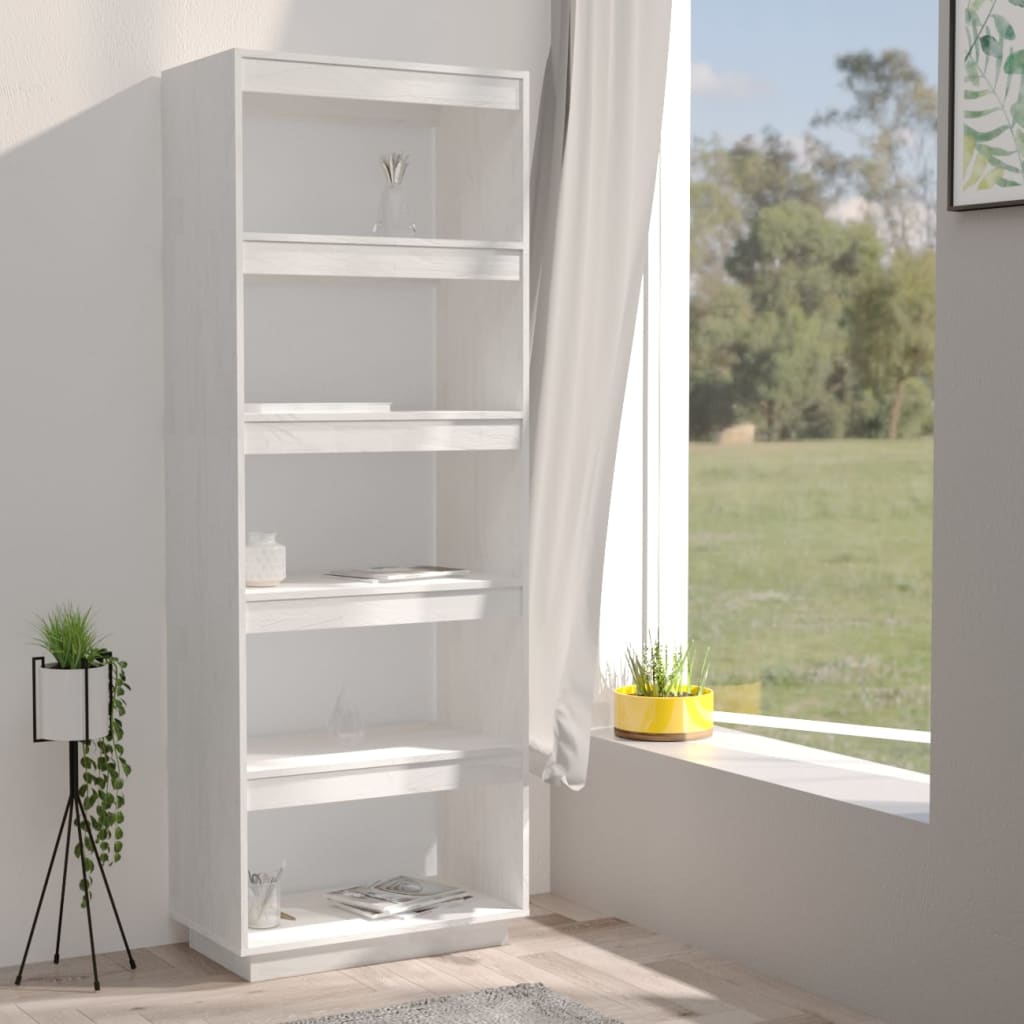 Bibliothèque/Séparateur de pièce Blanc 60x35x167 cm Pin massif - XIOS