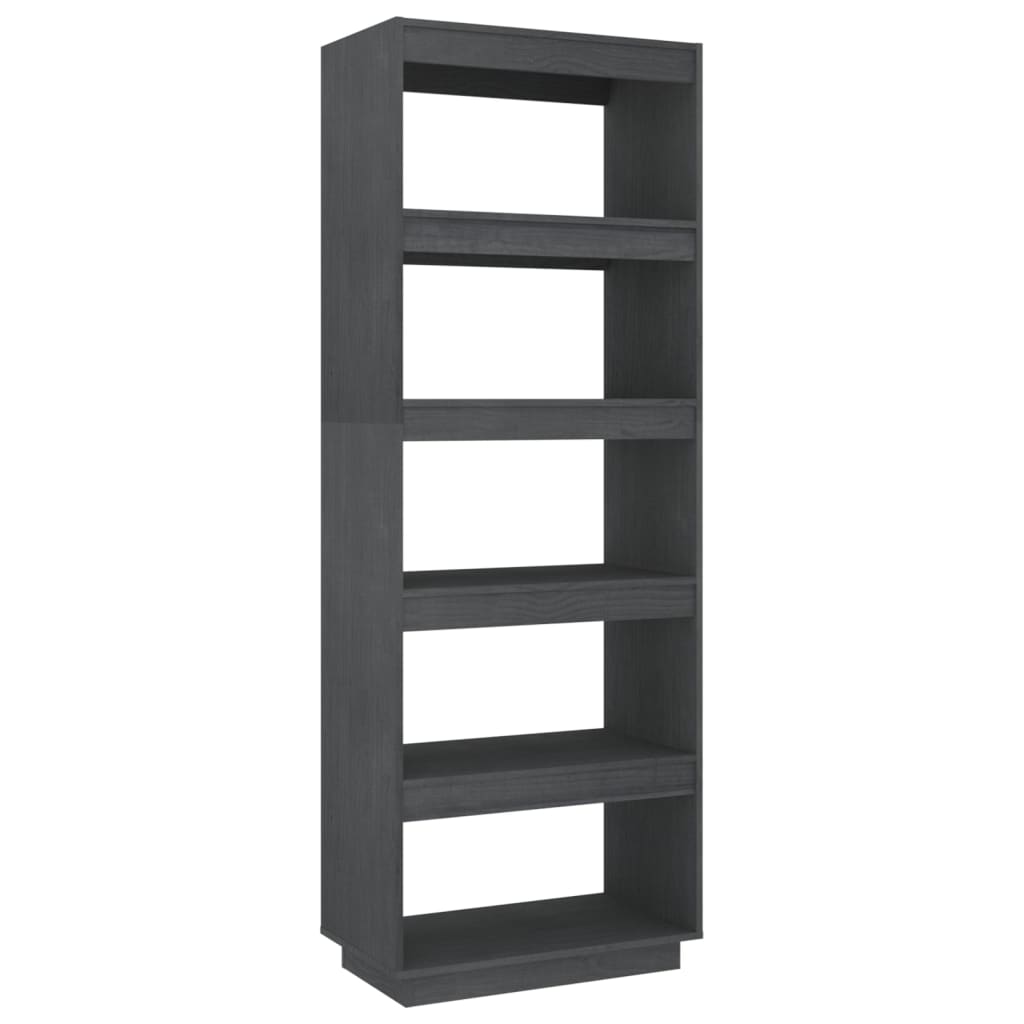 Bibliothèque/Séparateur de pièce Gris 60x35x167 cm Pin massif - XIOS