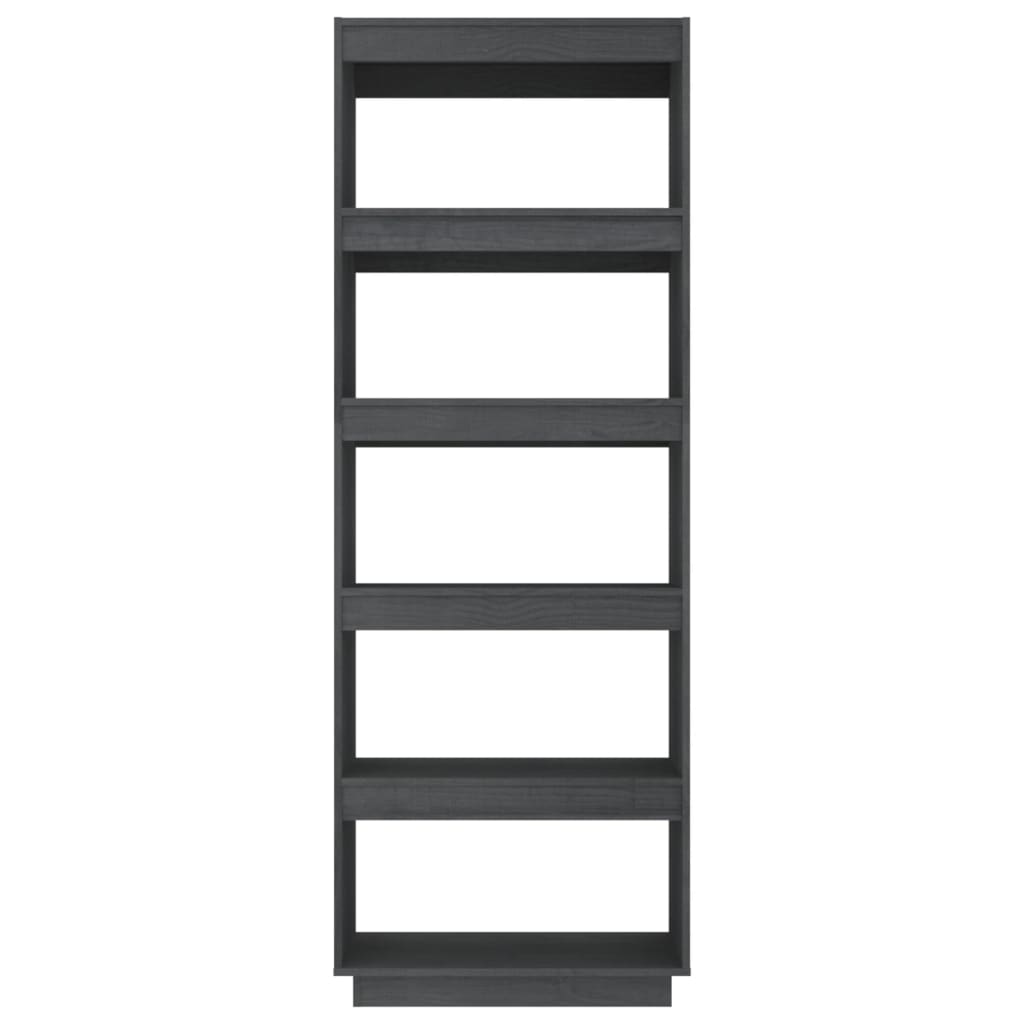 Bibliothèque/Séparateur de pièce Gris 60x35x167 cm Pin massif - XIOS