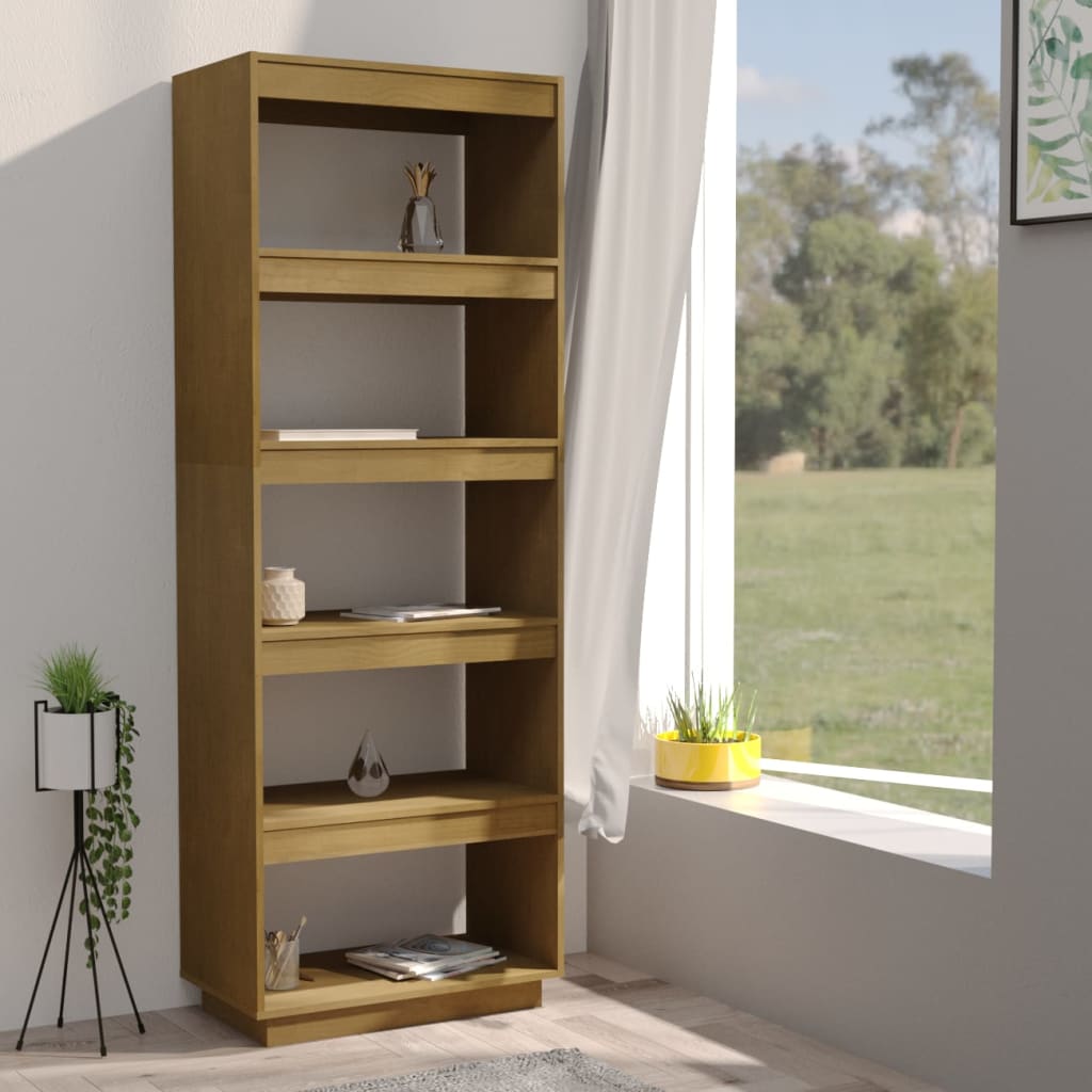 Bibliothèque/Séparateur de pièce Marron miel 60x35x167 cm Pin - XIOS