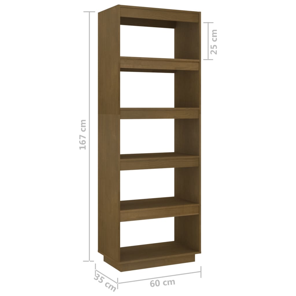Bibliothèque/Séparateur de pièce Marron miel 60x35x167 cm Pin - XIOS
