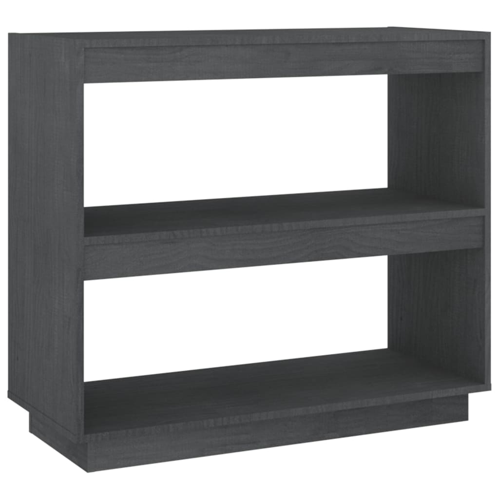 Bibliothèque Gris 80x35x71 cm Bois de pin massif - XIOS