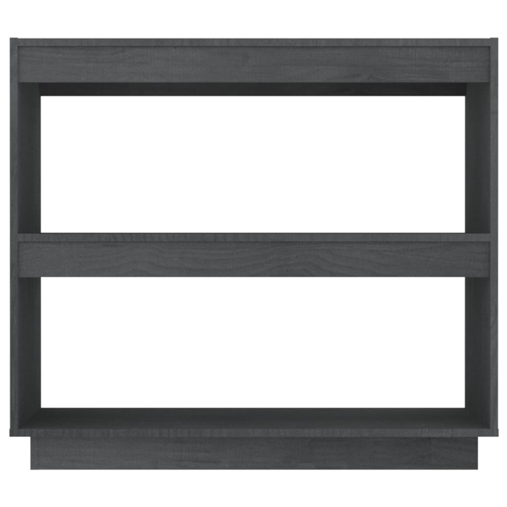 Bibliothèque Gris 80x35x71 cm Bois de pin massif - XIOS