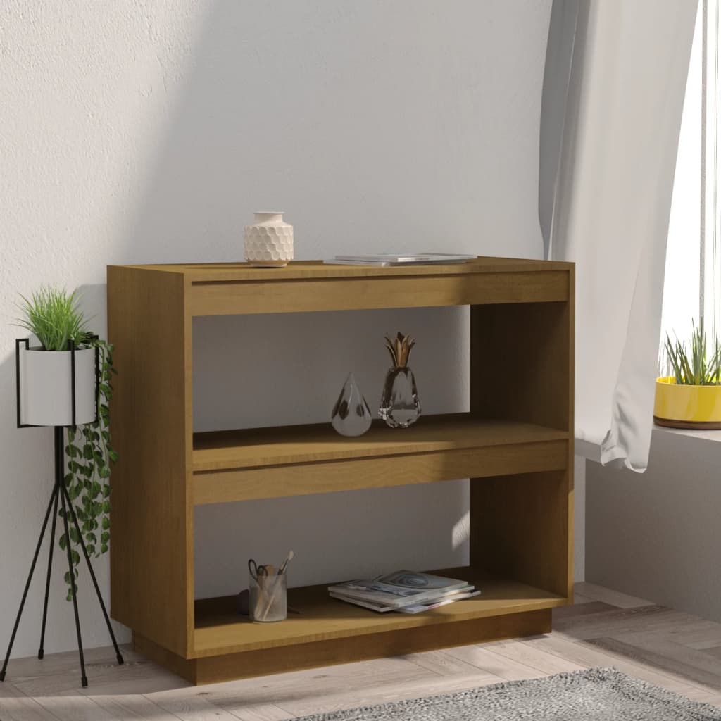 Bibliothèque Marron miel 80x35x71 cm Bois de pin massif - XIOS