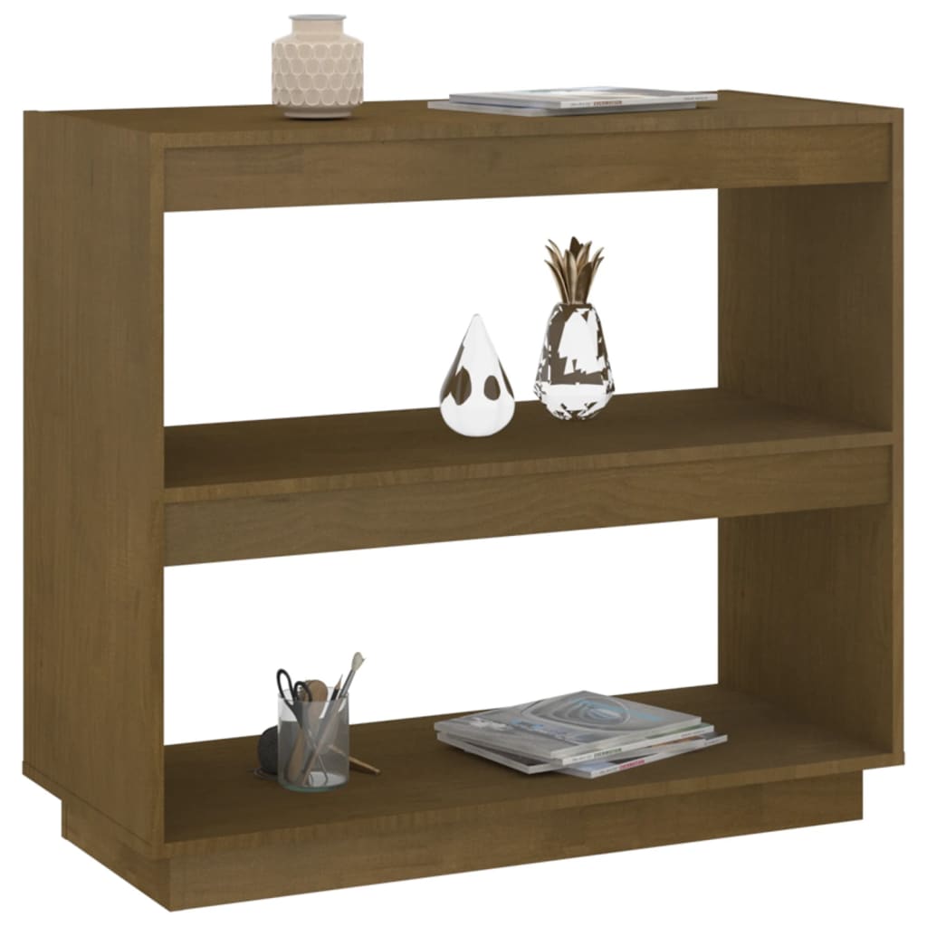 Bibliothèque Marron miel 80x35x71 cm Bois de pin massif - XIOS