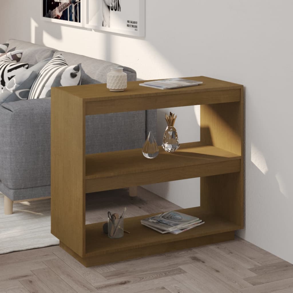 Bibliothèque Marron miel 80x35x71 cm Bois de pin massif - XIOS