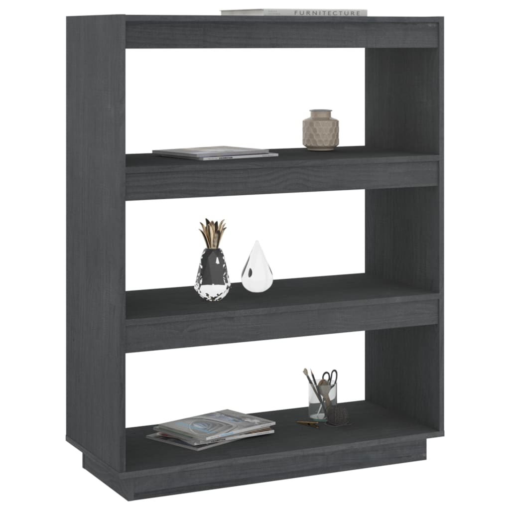 Bibliothèque/Séparateur de pièce Gris 80x35x103 cm Pin massif - XIOS
