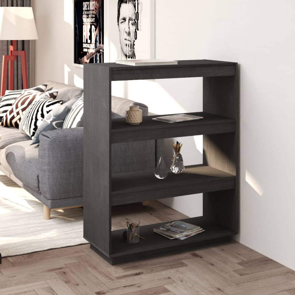 Bibliothèque/Séparateur de pièce Gris 80x35x103 cm Pin massif - XIOS