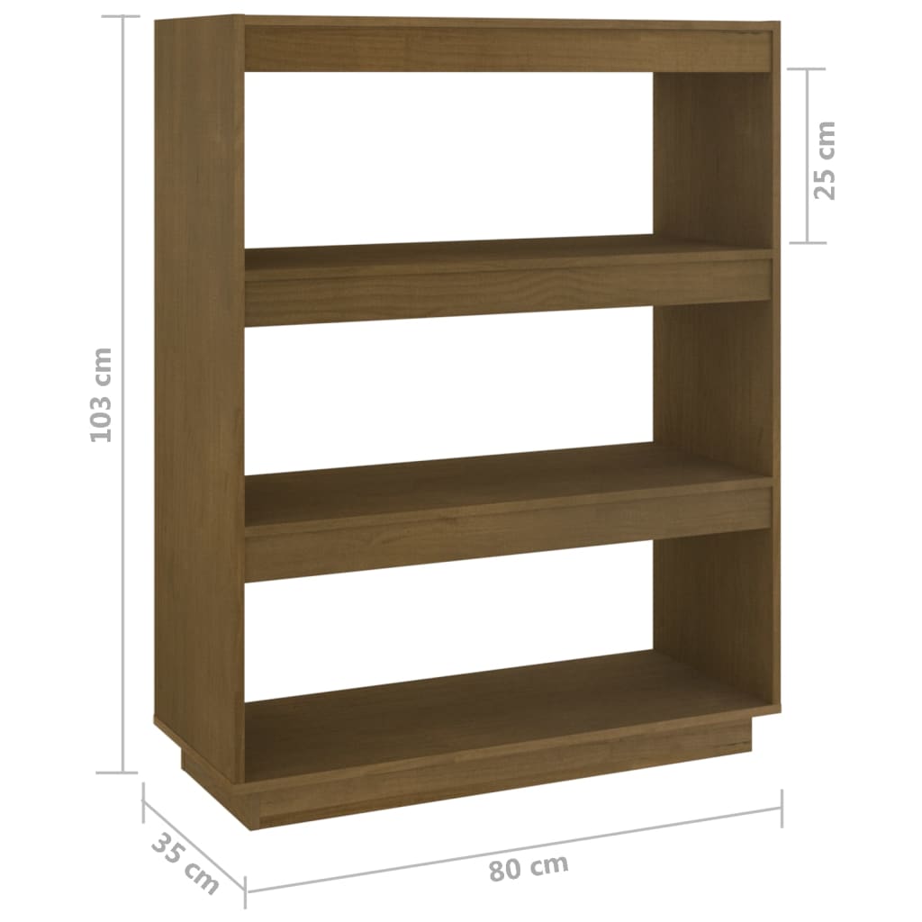Bibliothèque/Séparateur de pièce Marron miel 80x35x103 cm Pin - XIOS