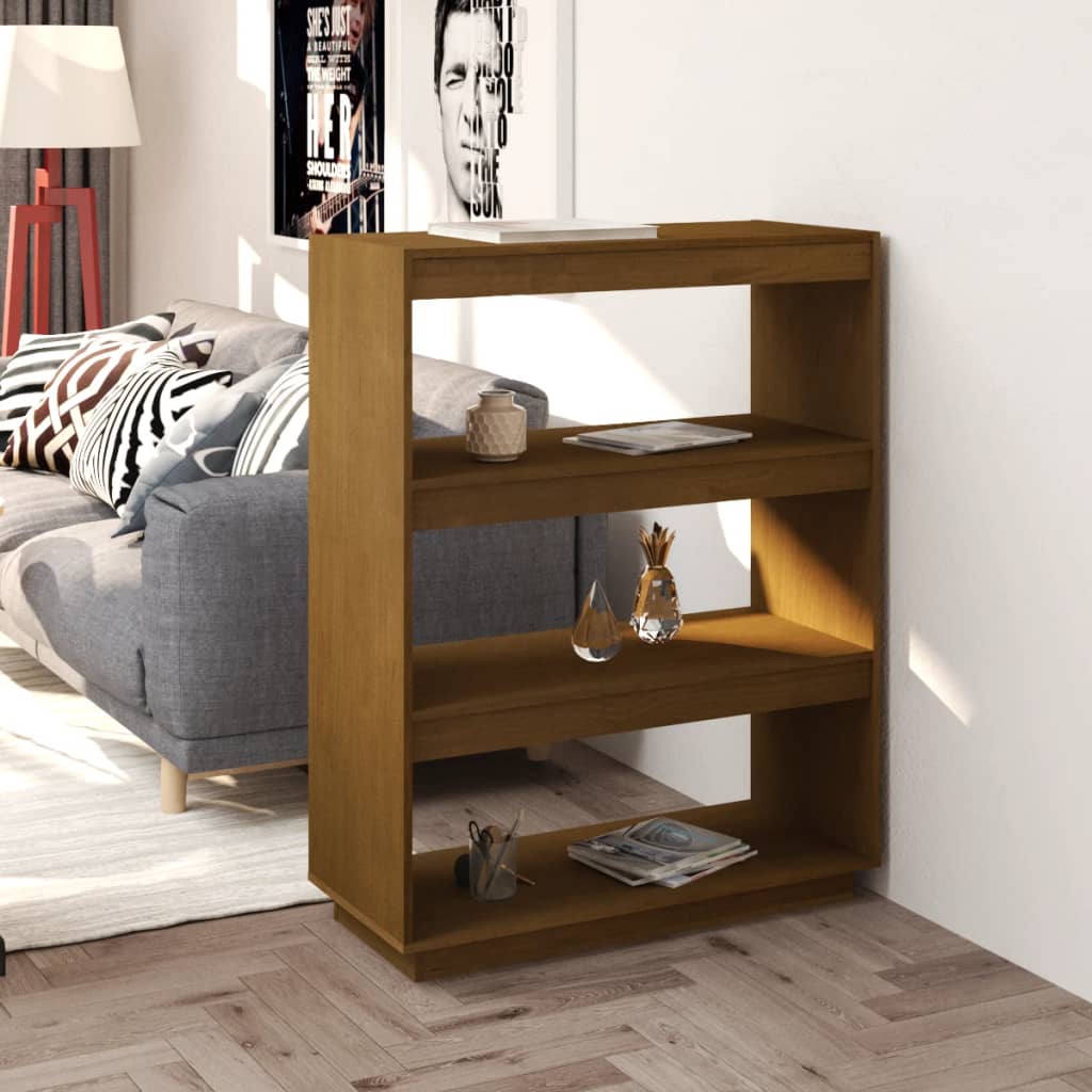Bibliothèque/Séparateur de pièce Marron miel 80x35x103 cm Pin - XIOS