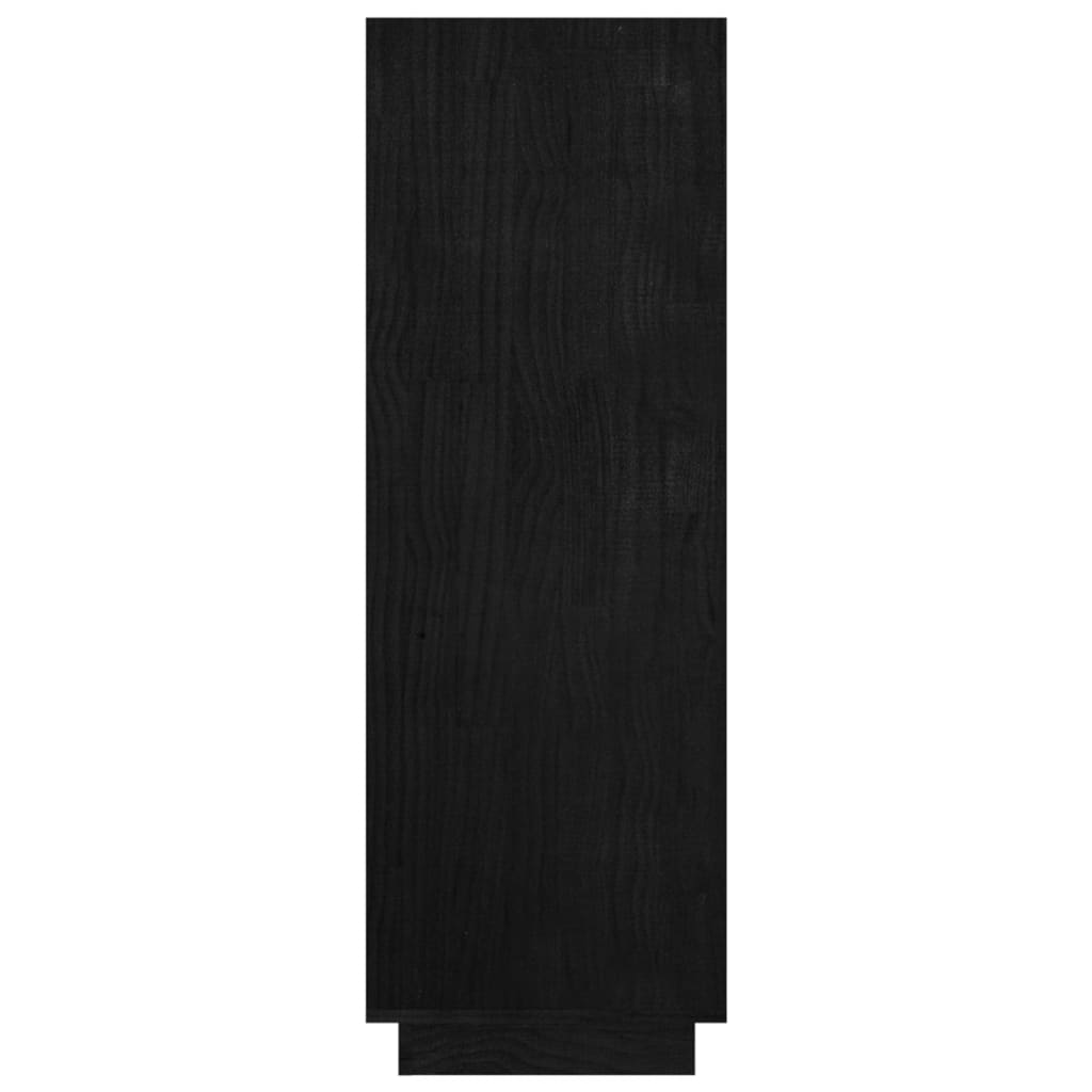 Bibliothèque/Séparateur de pièce Noir 80x35x103 cm Pin massif - XIOS