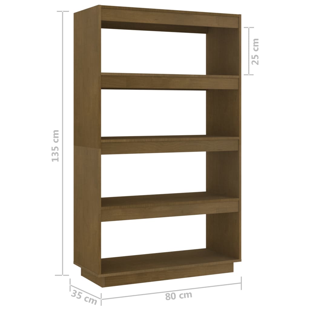 Bibliothèque/Séparateur de pièce Marron miel 80x35x135 cm Pin - XIOS