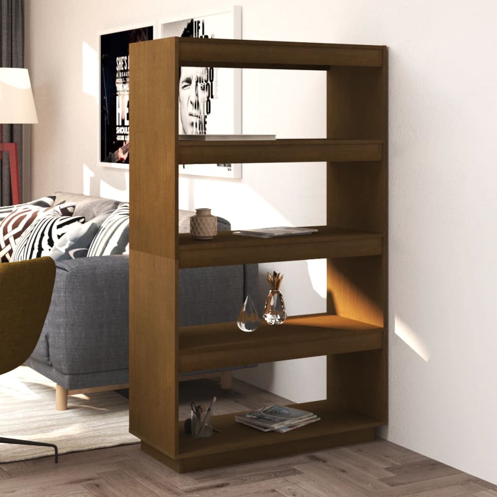 Bibliothèque/Séparateur de pièce Marron miel 80x35x135 cm Pin - XIOS