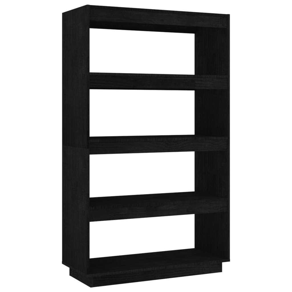 Bibliothèque/Séparateur de pièce Noir 80x35x135 cm Pin massif - XIOS