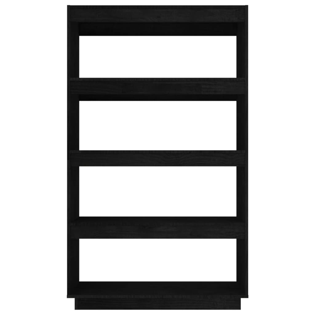Bibliothèque/Séparateur de pièce Noir 80x35x135 cm Pin massif - XIOS