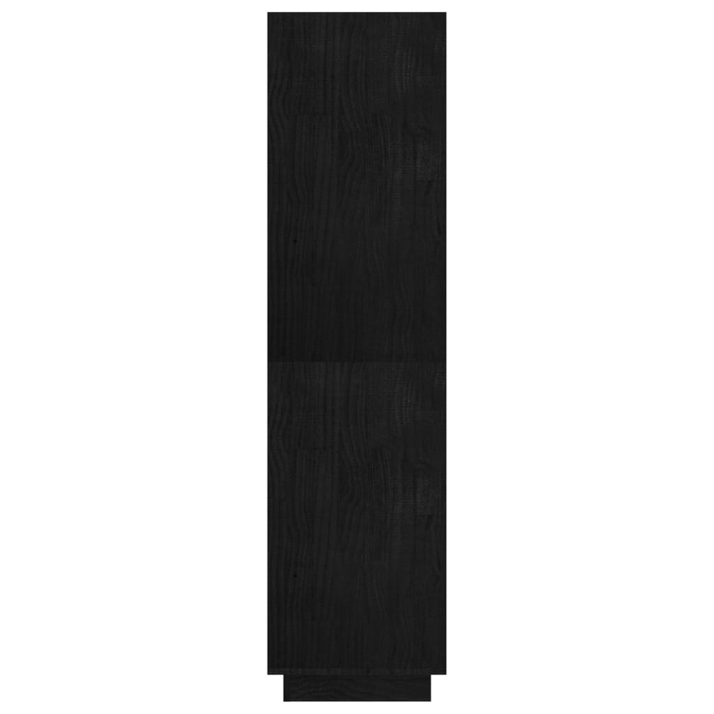 Bibliothèque/Séparateur de pièce Noir 80x35x135 cm Pin massif - XIOS