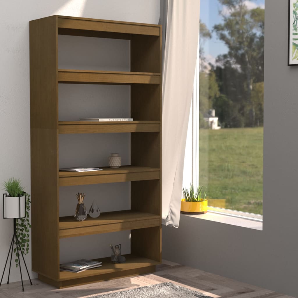 Bibliothèque/Séparateur de pièce Marron miel 80x35x167 cm Pin - XIOS