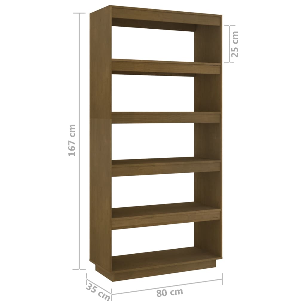 Bibliothèque/Séparateur de pièce Marron miel 80x35x167 cm Pin - XIOS