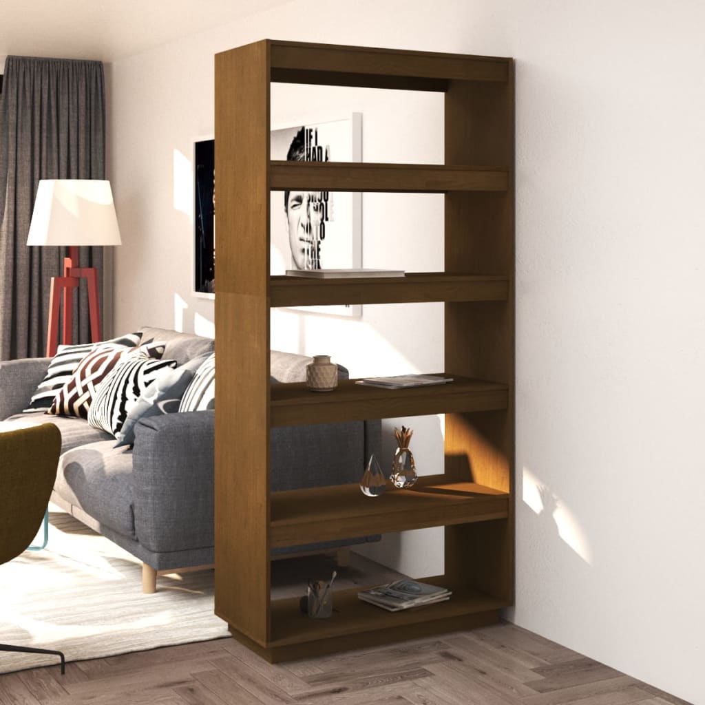 Bibliothèque/Séparateur de pièce Marron miel 80x35x167 cm Pin - XIOS