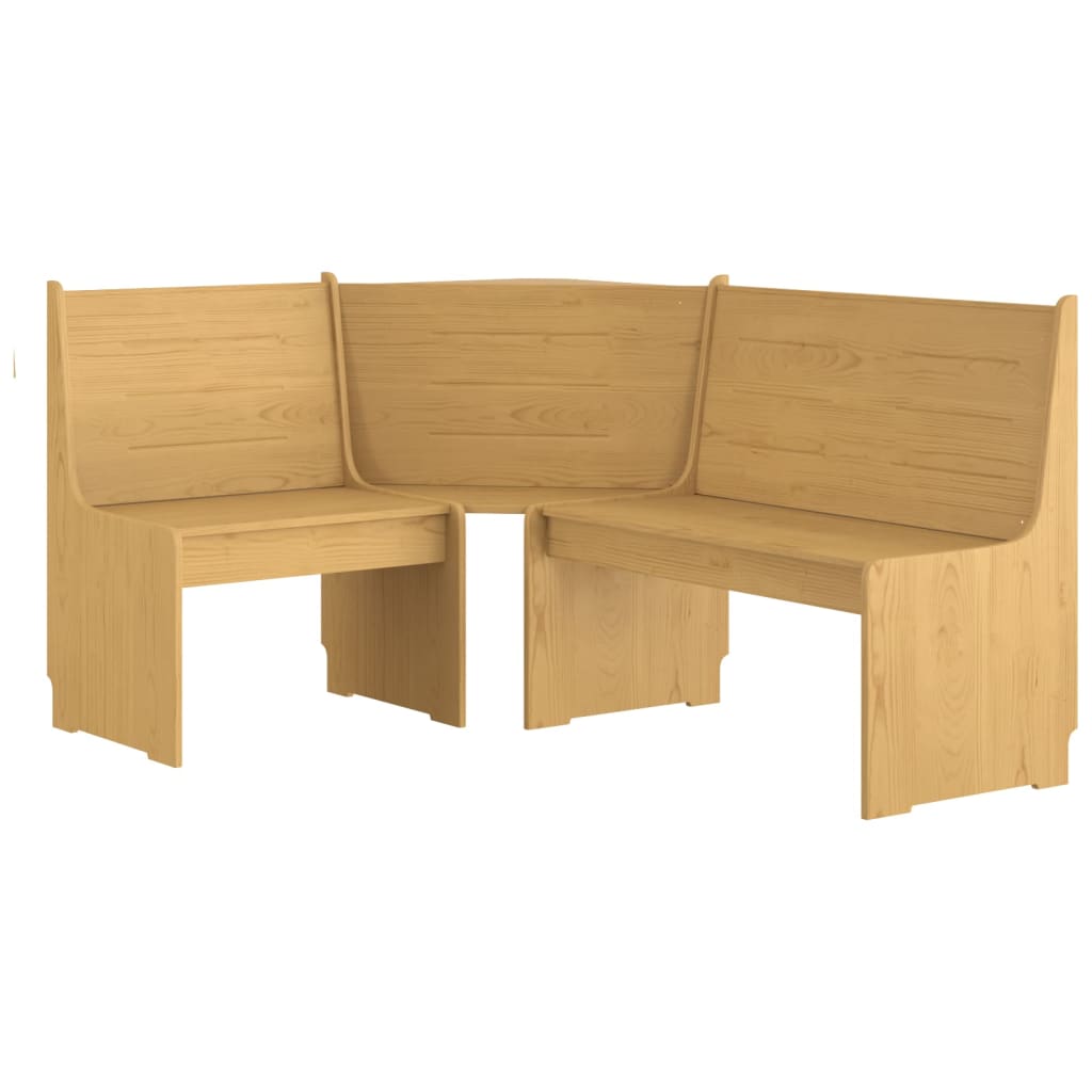 Ensemble à manger REINE 3 pcs marron miel bois de pin massif - XIOS