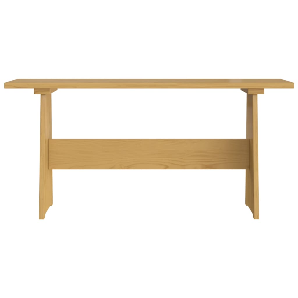 Ensemble à manger REINE 3 pcs marron miel bois de pin massif - XIOS
