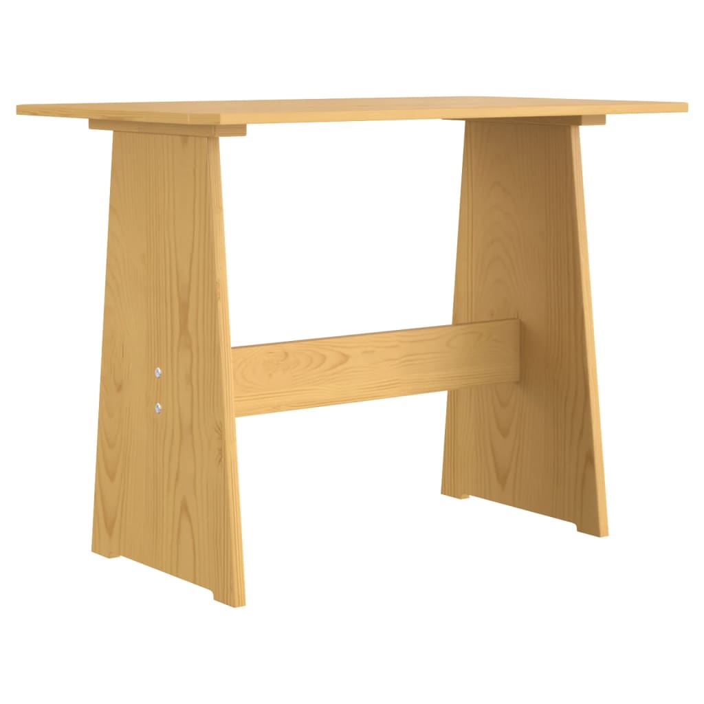 Ensemble à manger REINE 3 pcs marron miel bois de pin massif - XIOS