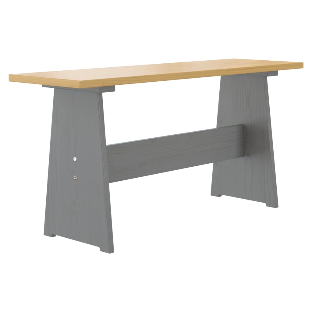 Ensemble à manger REINE 3 pcs marron miel gris bois pin massif - XIOS