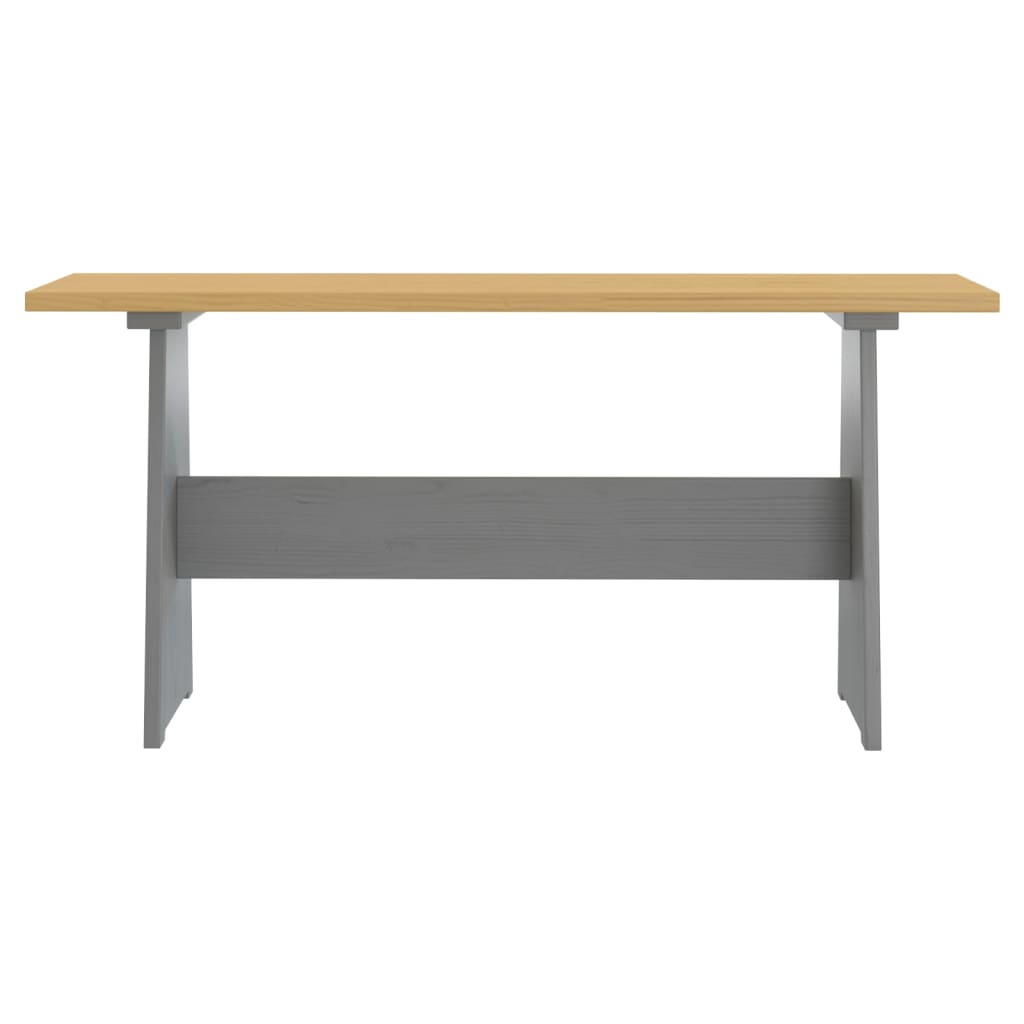 Ensemble à manger REINE 3 pcs marron miel gris bois pin massif - XIOS