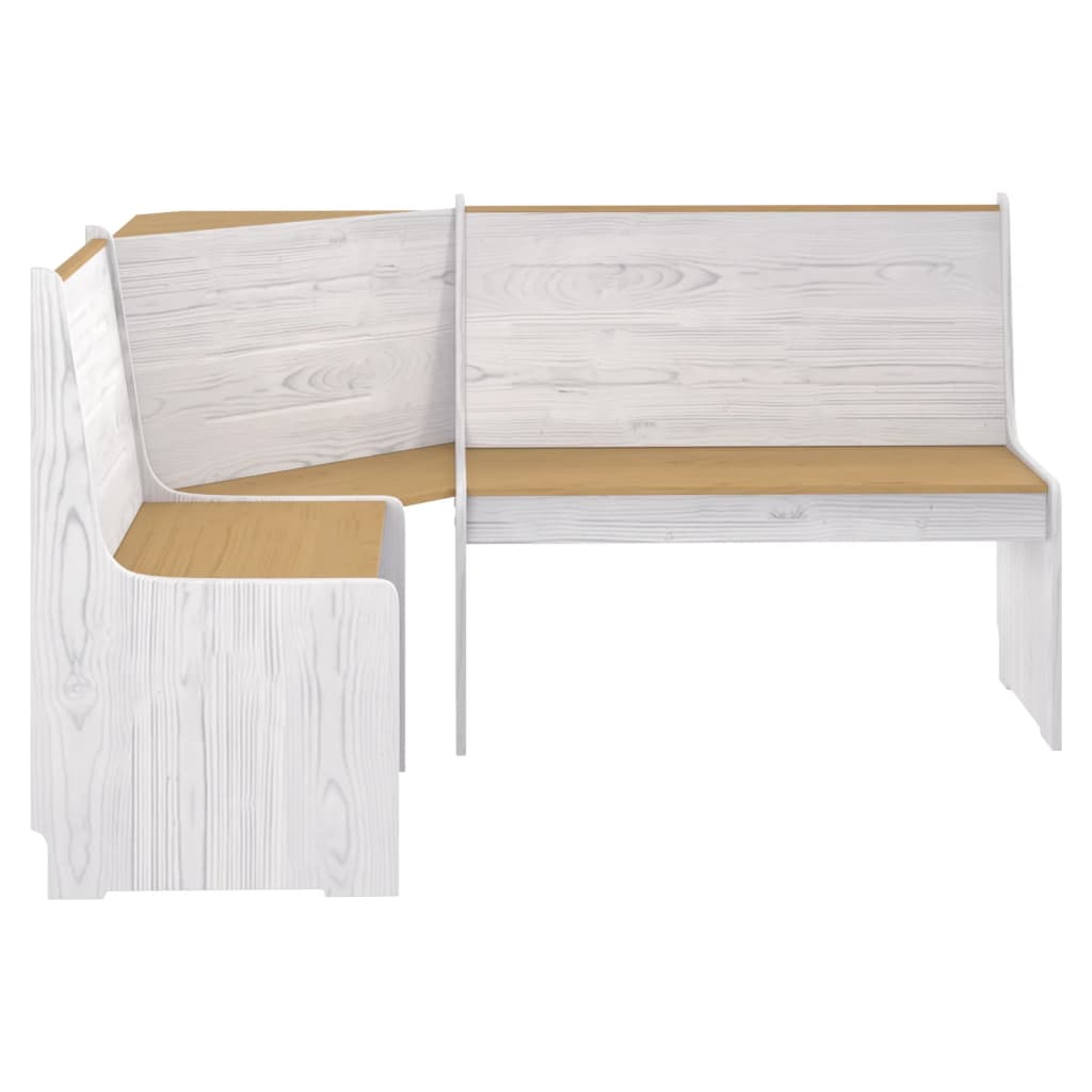 Ensemble à manger REINE 3 pcs marron miel blanc bois pin massif - XIOS