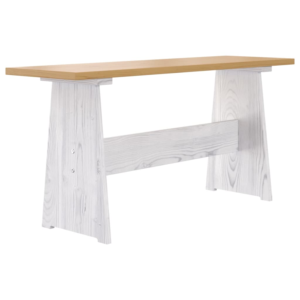 Ensemble à manger REINE 3 pcs marron miel blanc bois pin massif - XIOS