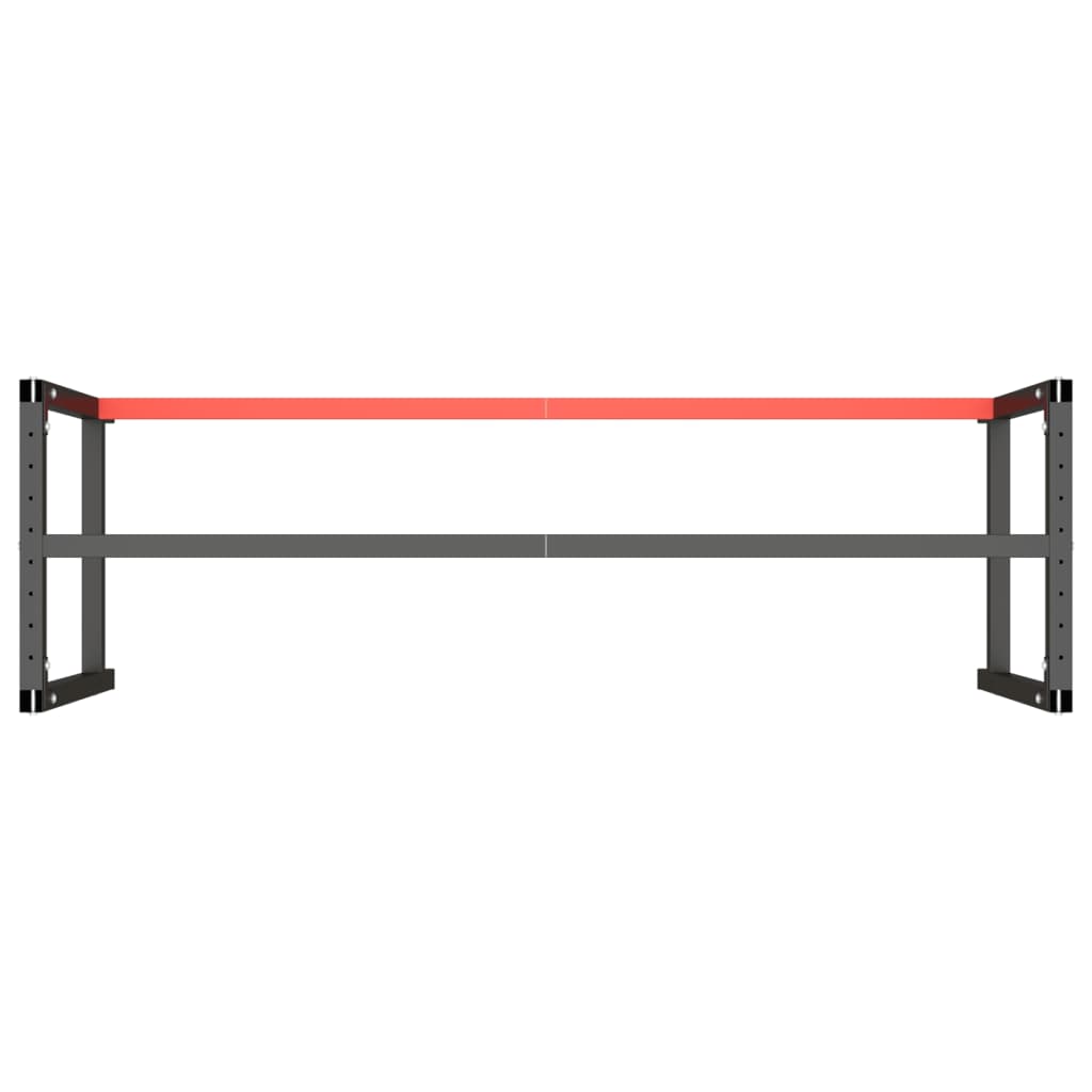 Cadre de banc de travail Noir et rouge mat 180x57x79 cm Métal - XIOS