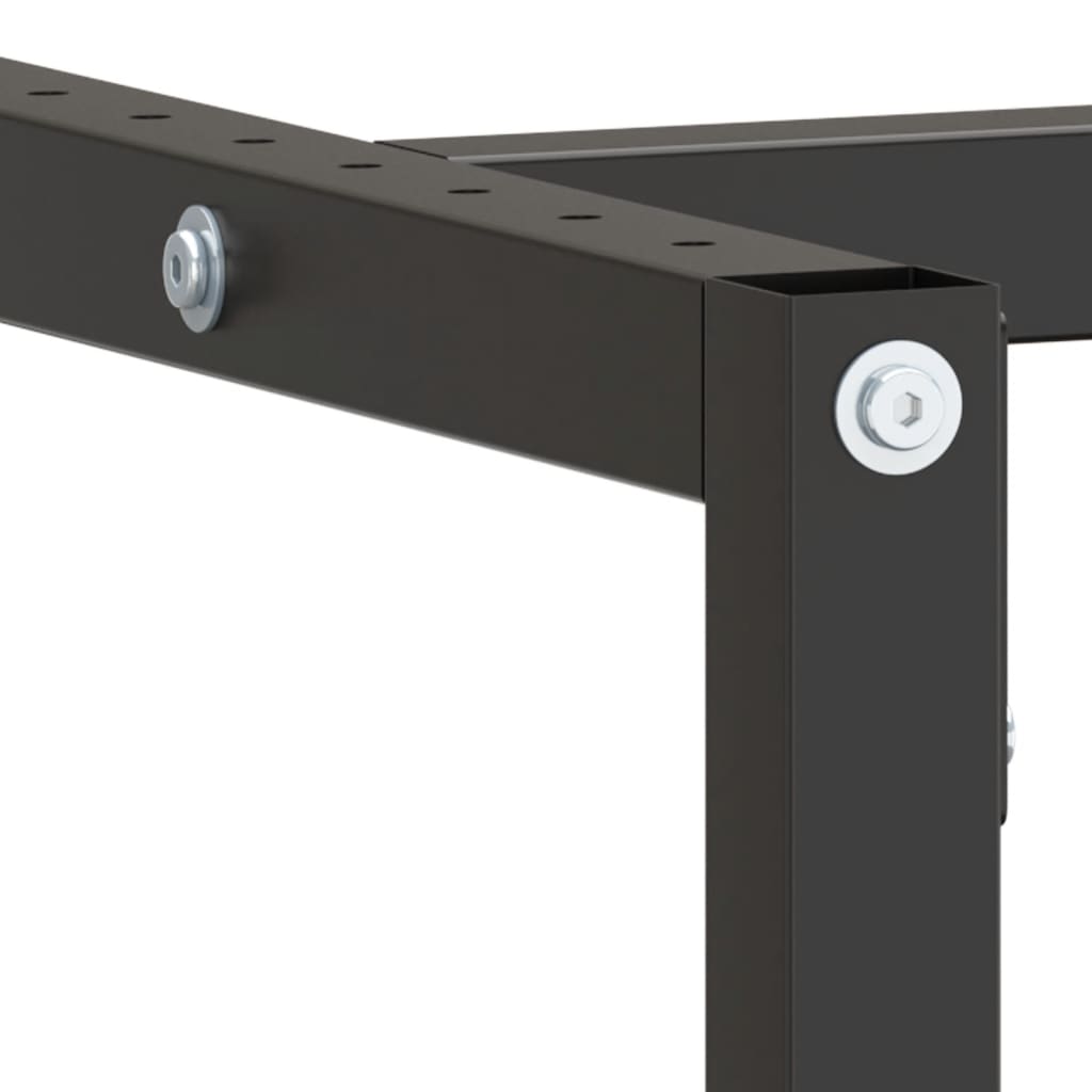 Cadre de banc de travail Noir et rouge mat 180x57x79 cm Métal - XIOS