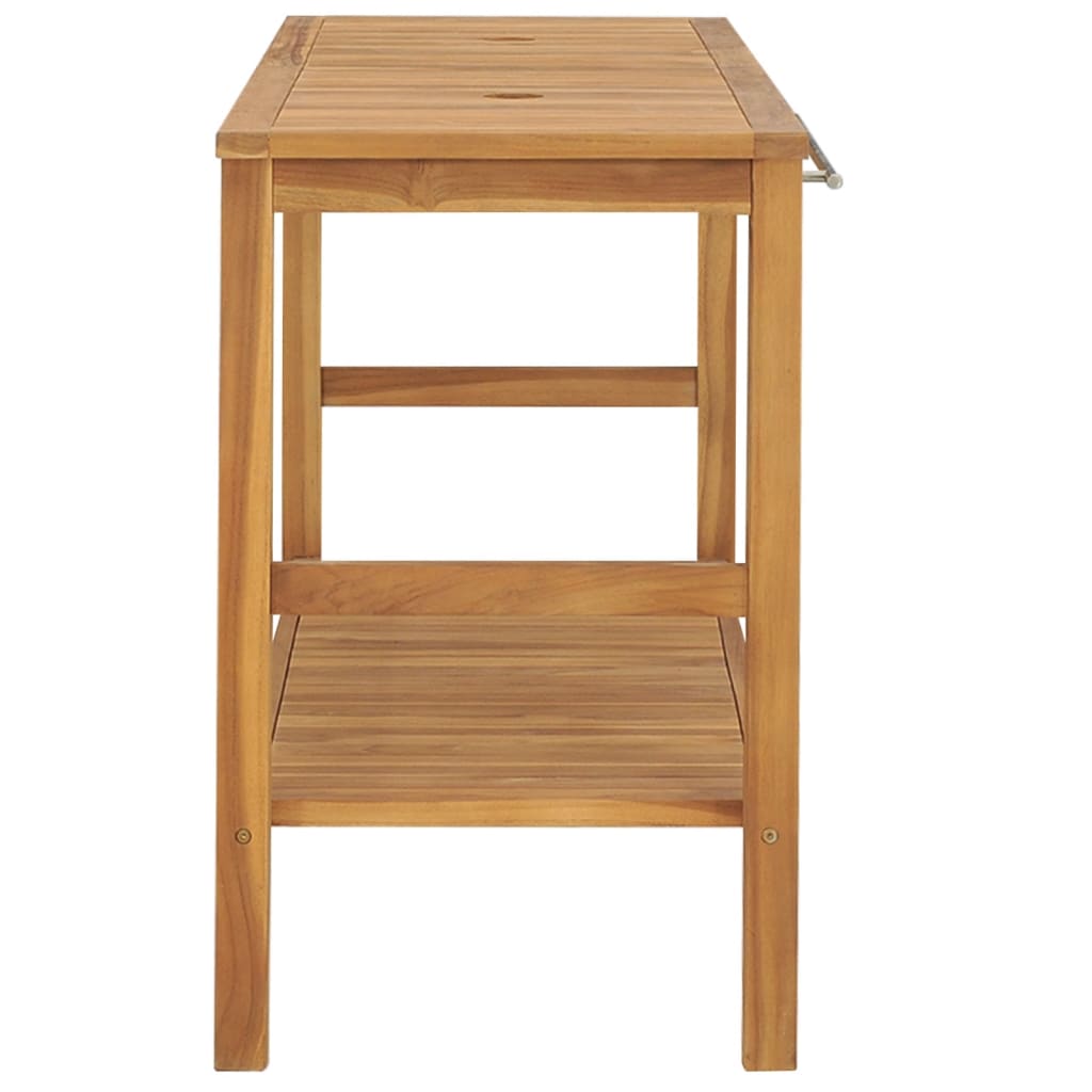 Meuble de salle de bain Bois de teck solide 132x45x75 cm