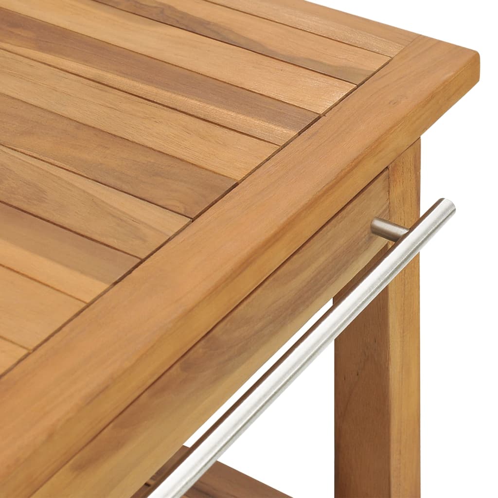 Meuble de salle de bain avec 3 paniers Teck solide 132x45x75 cm - XIOS