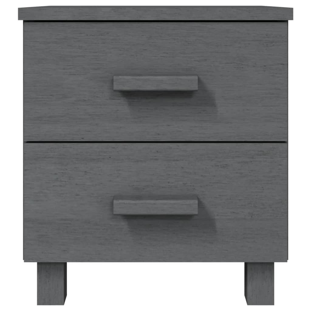 Table de chevet HAMAR Gris foncé 40x35x44,5 cm Bois pin massif - XIOS