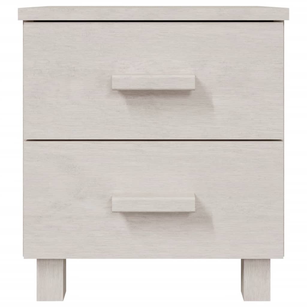 Tables de chevet HAMAR 2 pcs Blanc 40x35x44,5 cm Bois massif - XIOS