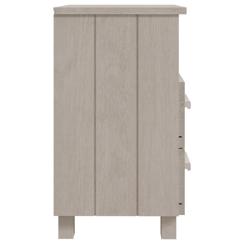 Table de chevet HAMAR Blanc 40x35x62 cm Bois de pin massif