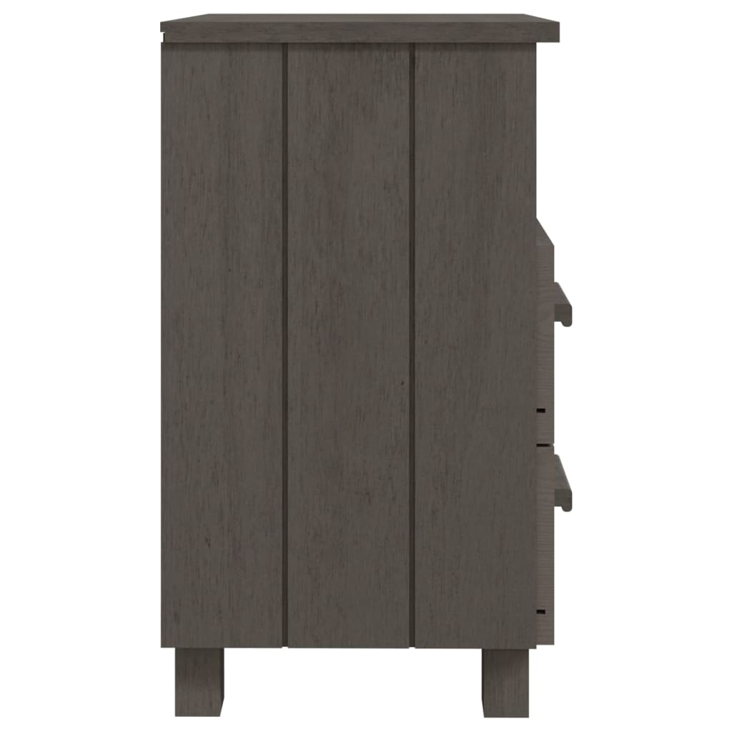 Table de chevet HAMAR Gris clair 40x35x62 cm Bois de pin massif - XIOS