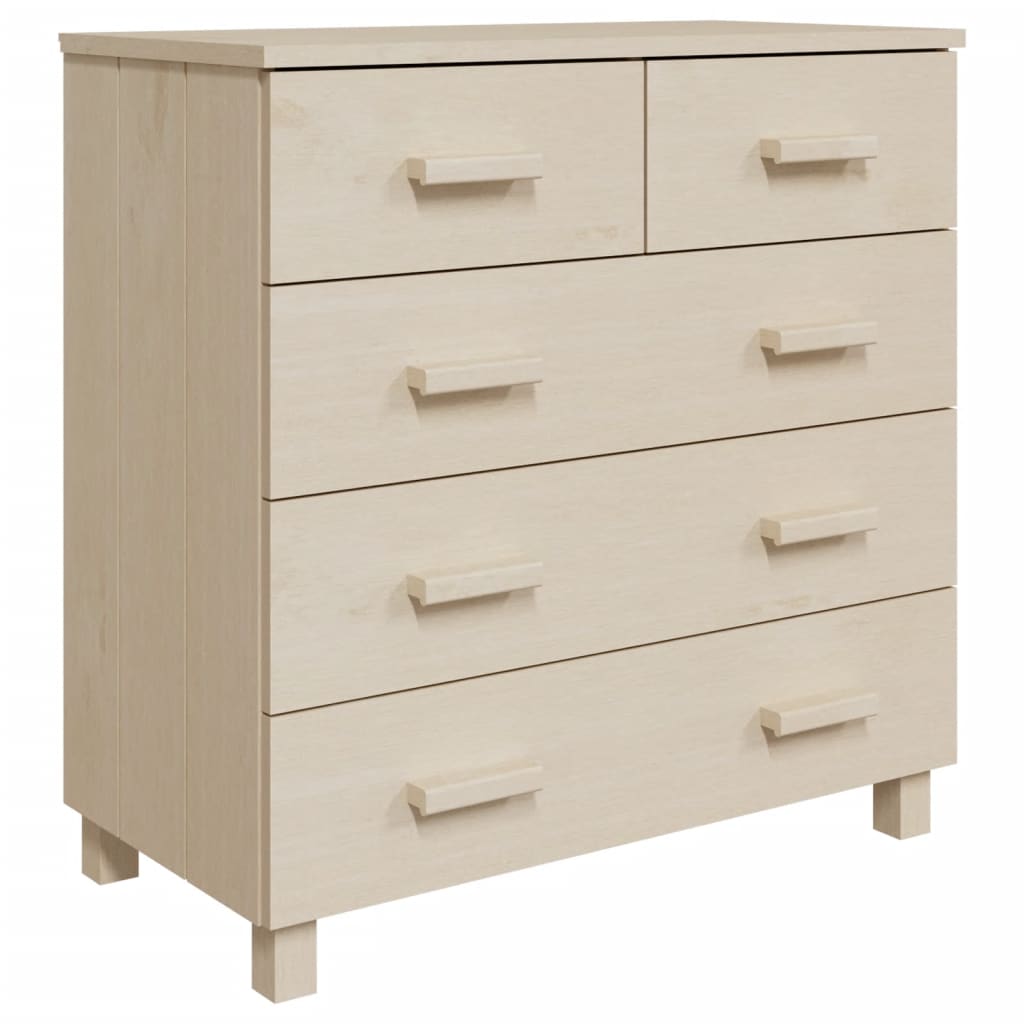 Buffet HAMAR Marron miel 79x40x80 cm Bois massif de pin - XIOS