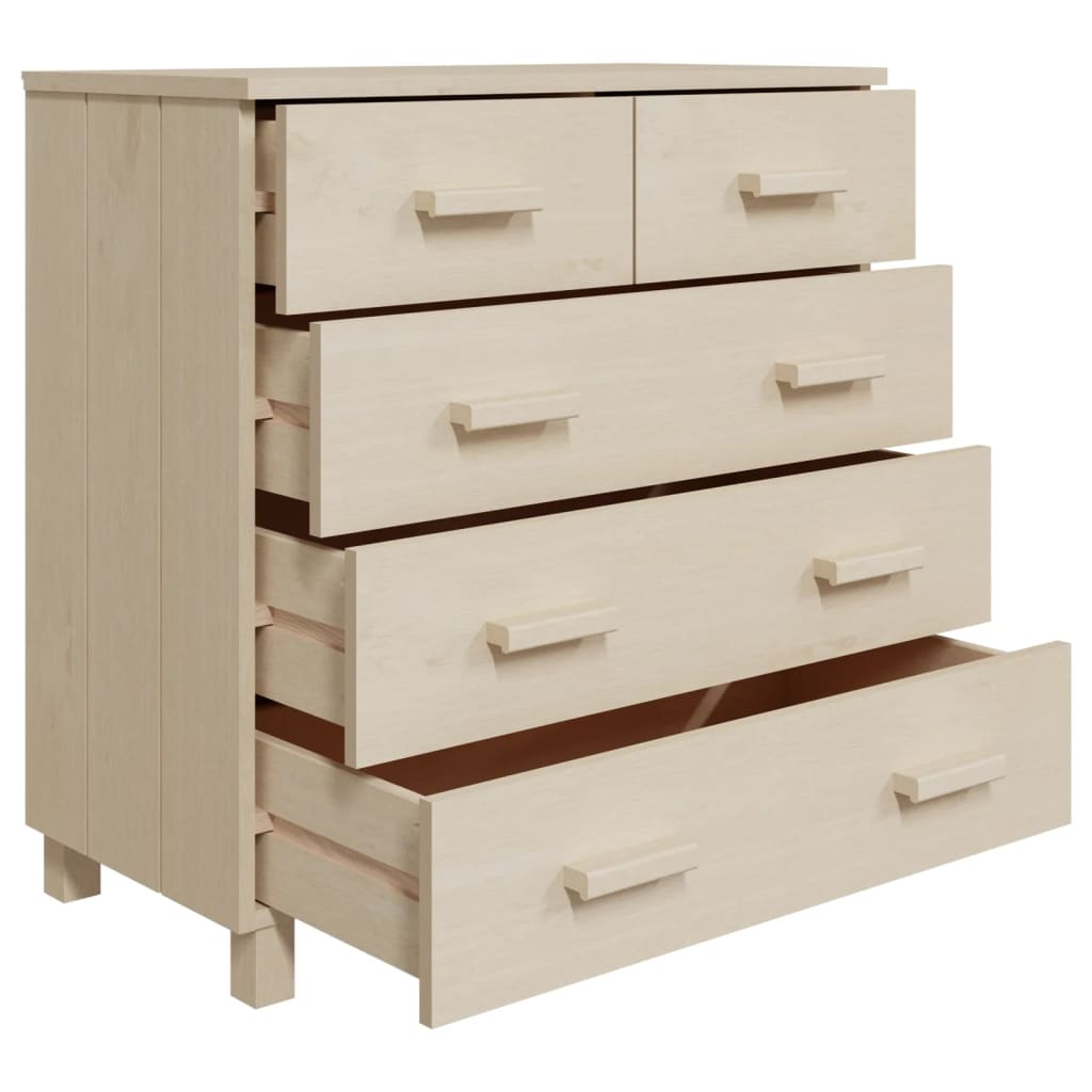 Buffet HAMAR Marron miel 79x40x80 cm Bois massif de pin - XIOS