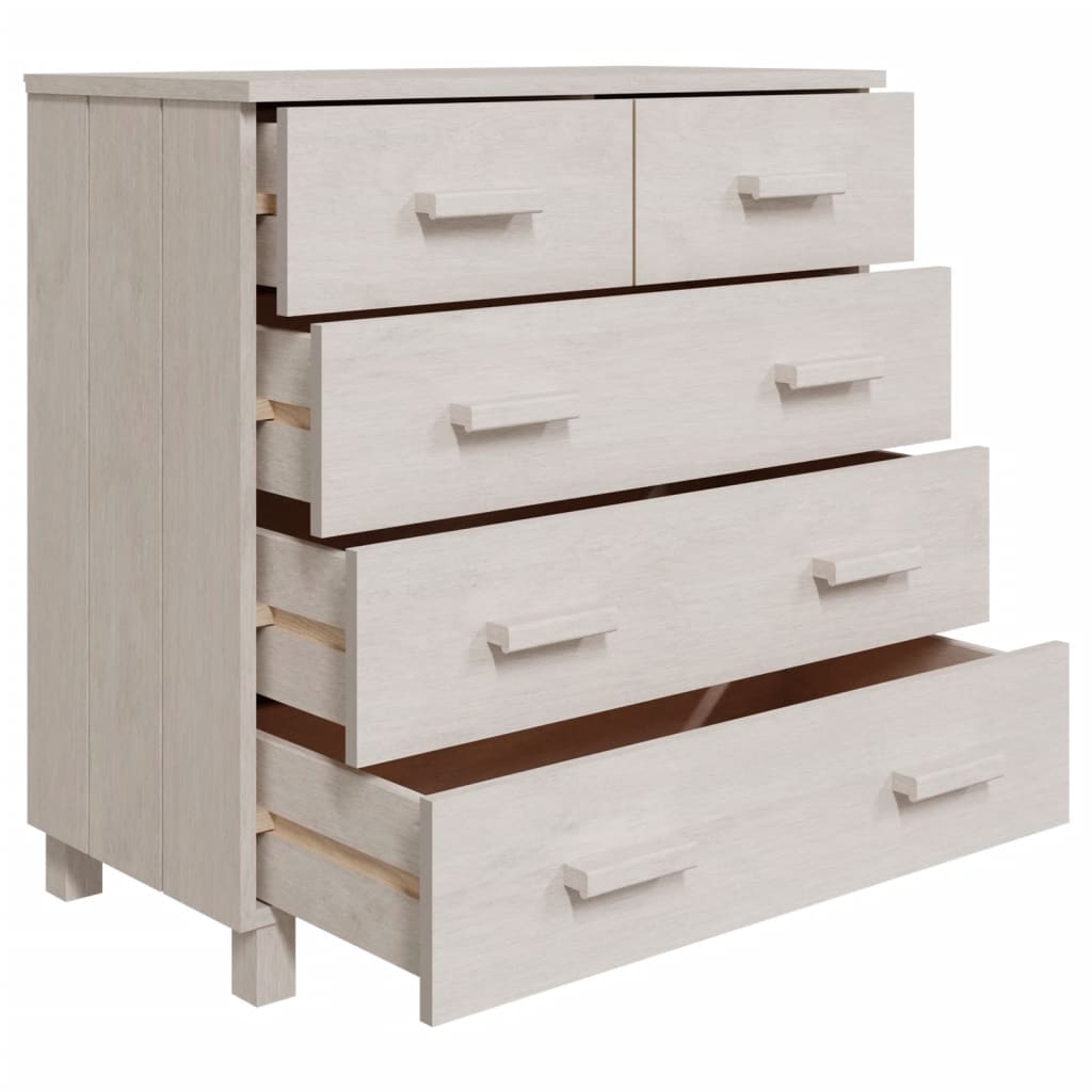 Buffet HAMAR Blanc 79x40x80 cm Bois massif de pin - XIOS