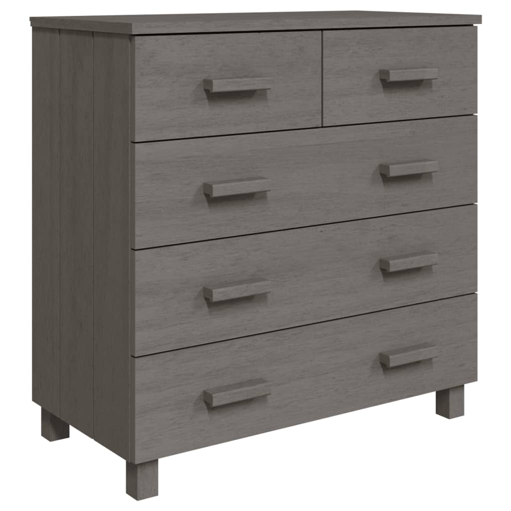 Buffet HAMAR Gris clair 79x40x80 cm Bois massif de pin - XIOS
