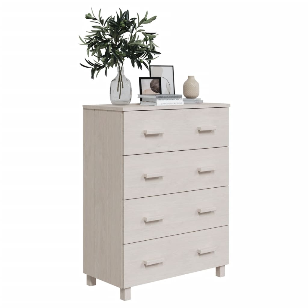 Buffet HAMAR Blanc 79x40x103,5 cm Bois massif de pin - XIOS