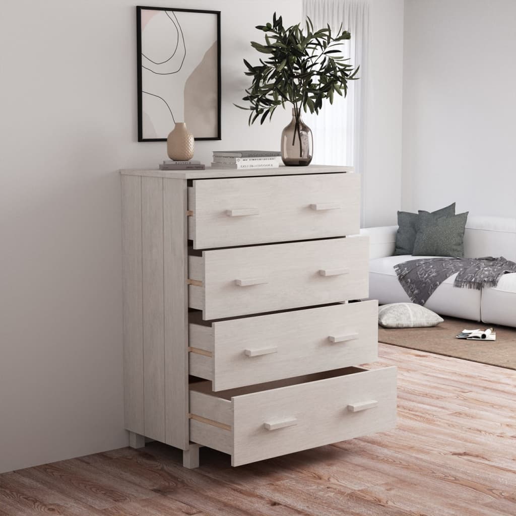 Buffet HAMAR Blanc 79x40x103,5 cm Bois massif de pin - XIOS