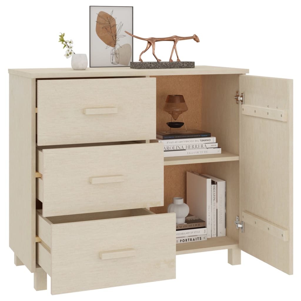 Buffet HAMAR Marron miel 90x40x80 cm Bois massif de pin - XIOS