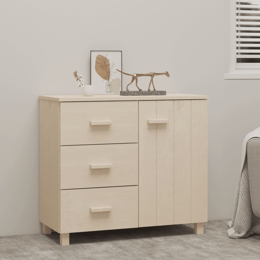 Buffet HAMAR Marron miel 90x40x80 cm Bois massif de pin - XIOS