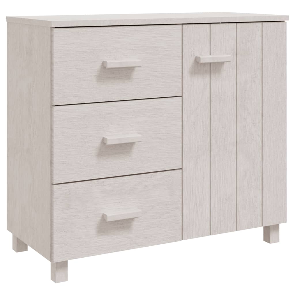 Buffet HAMAR Blanc 90x40x80 cm Bois massif de pin - XIOS