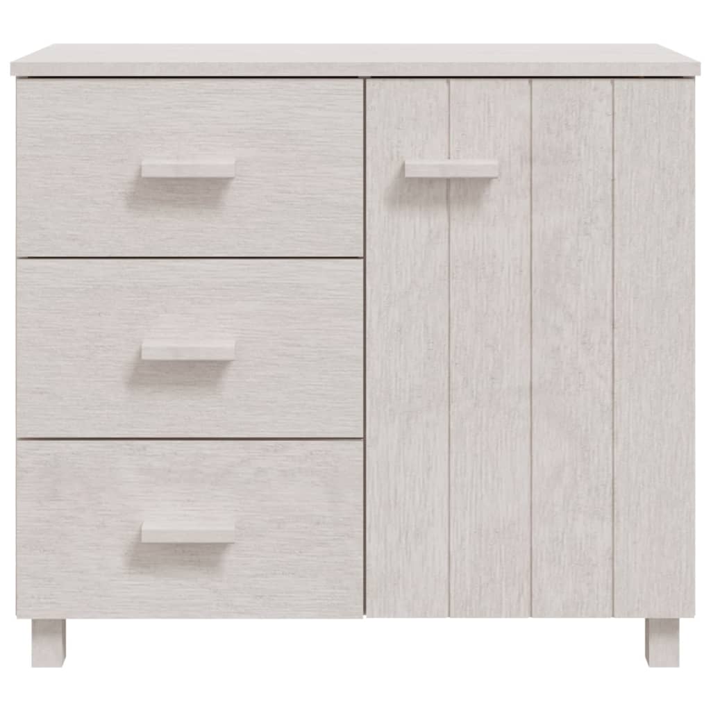 Buffet HAMAR Blanc 90x40x80 cm Bois massif de pin - XIOS