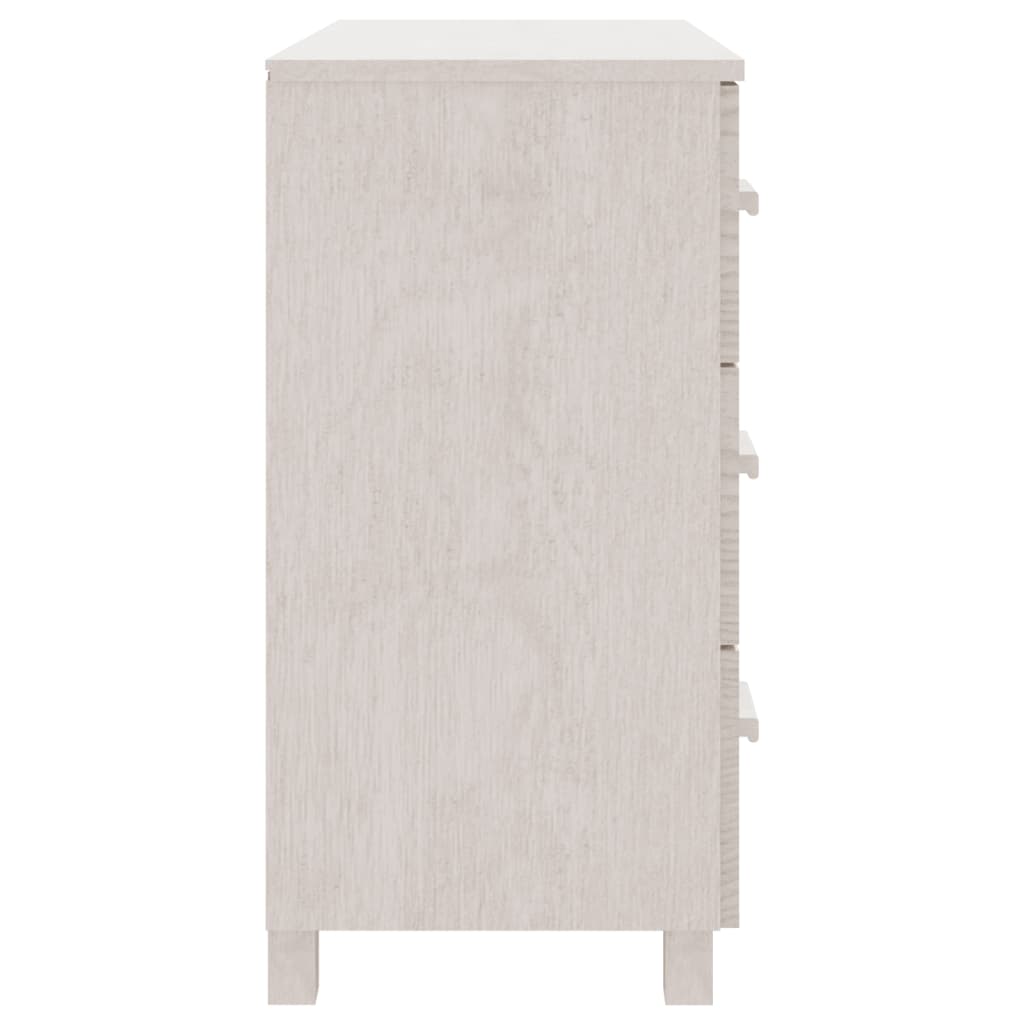 Buffet HAMAR Blanc 90x40x80 cm Bois massif de pin - XIOS