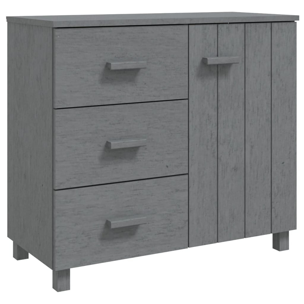 Buffet HAMAR Gris foncé 90x40x80 cm Bois massif de pin - XIOS